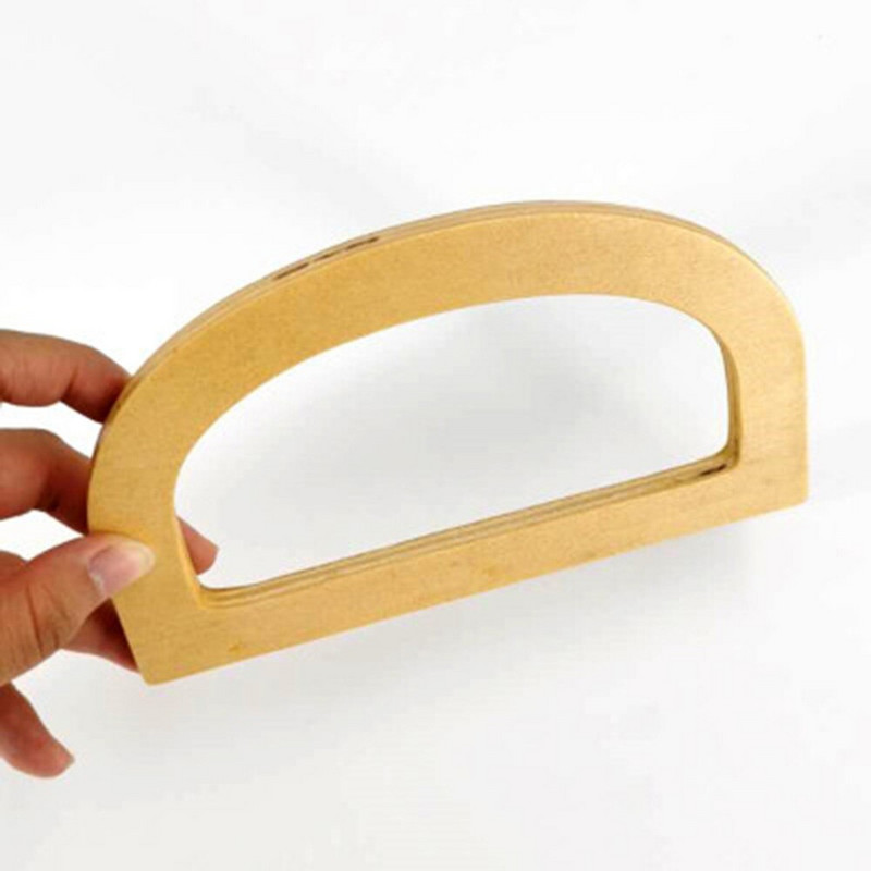 Υψηλής ποιότητας Ξύλινη λαβή Αντικατάσταση DIY τσάντα τσάντα τσάντα λαβές δαχτυλίδι φορητό λουρί τσάντας τσάντα τσάντα αξεσουάρ Χειρολαβή τσάντα