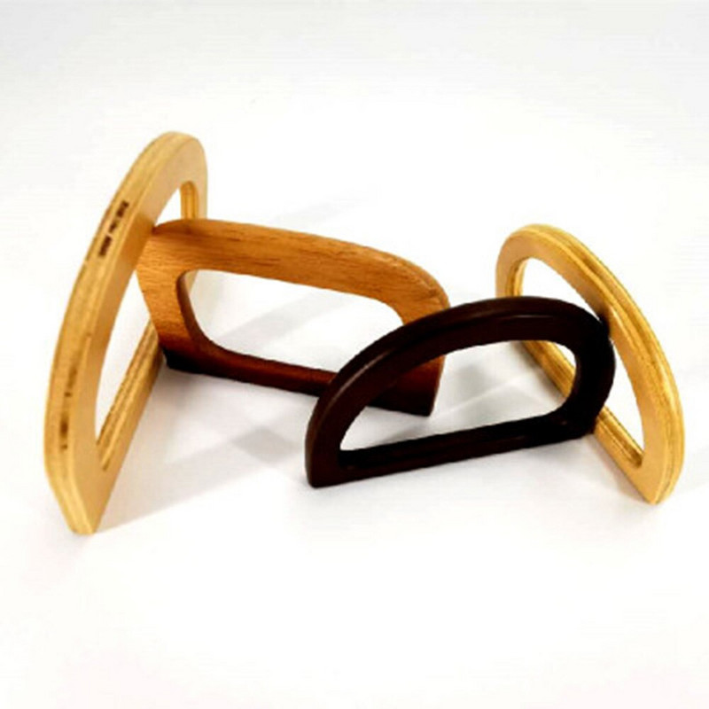 Υψηλής ποιότητας Ξύλινη λαβή Αντικατάσταση DIY τσάντα τσάντα τσάντα λαβές δαχτυλίδι φορητό λουρί τσάντας τσάντα τσάντα αξεσουάρ Χειρολαβή τσάντα