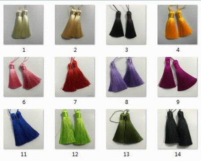 Μεταξωτές φούντες 7,5 εκ. για υφασμάτινη διακόσμηση τσάντας Φούντες για αξεσουάρ σκουλαρικιών κοσμημάτων