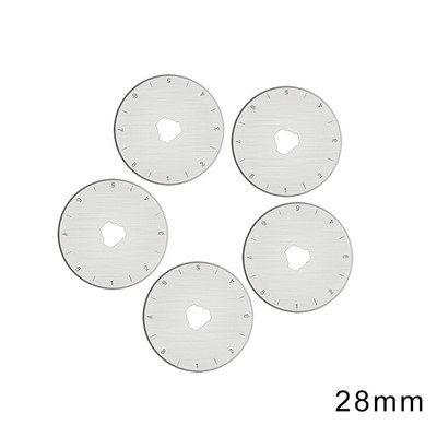 LMDZ 5PCS ümmarguse pöörleva lõikuri asendusvaru turvaterad käeshoitavad täitekangas nahk käsitöö terasest teppimise terad