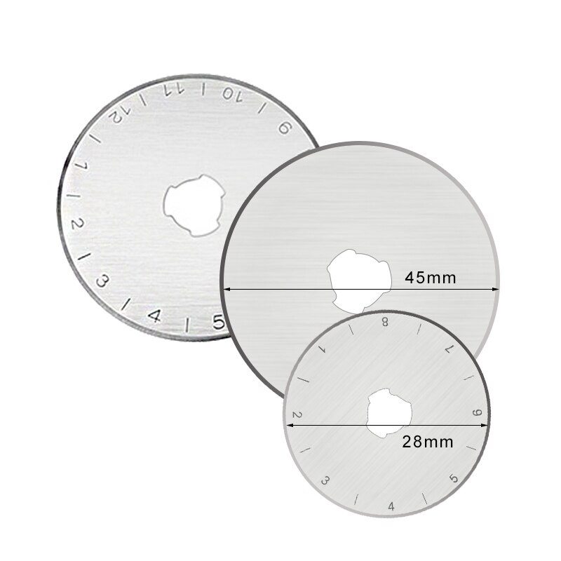 LMDZ 5PCS ümmarguse pöörleva lõikuri asendusvaru turvaterad käeshoitavad täitekangas nahk käsitöö terasest teppimise terad