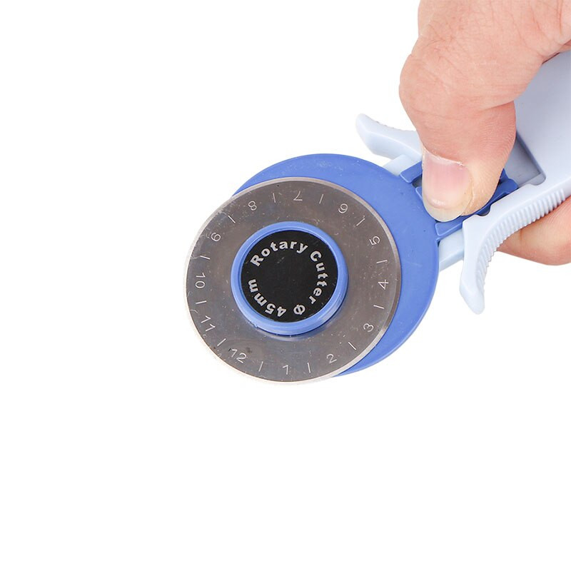 LMDZ 5PCS ümmarguse pöörleva lõikuri asendusvaru turvaterad käeshoitavad täitekangas nahk käsitöö terasest teppimise terad