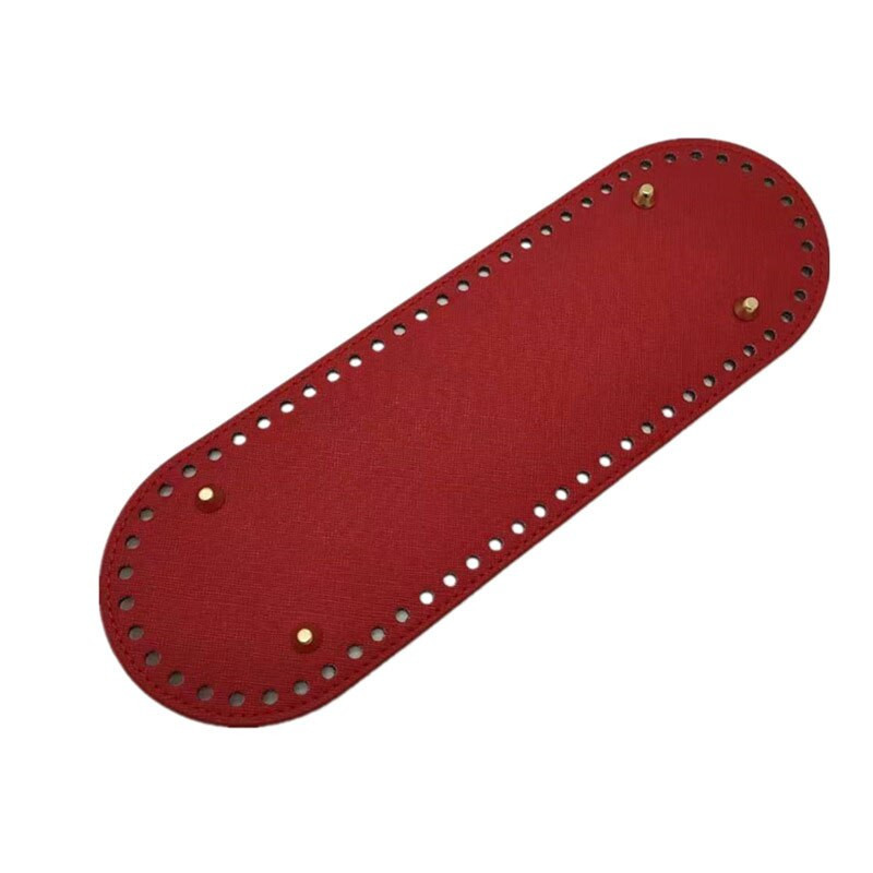 Δερμάτινη οβάλ υφασμένη τσάντα κάτω μέρος DIY Βάση γυναικείας τσάντας ανθεκτική στη φθορά Χειροποίητη τσάντα με βελονάκι κάτω αξεσουάρ