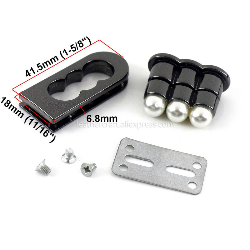 1 tk Metallist pärliga keeratav lukk Push Lukk Klamber Moekott Pagasi kott Nahast käsitöösulgur DIY riistvara tarvikud