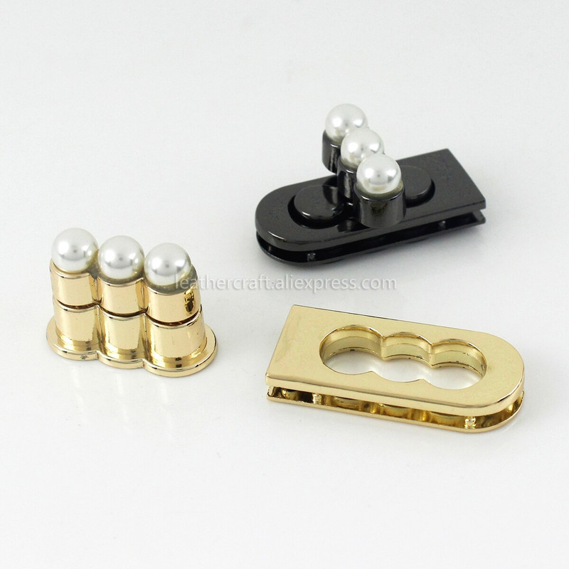 1 tk Metallist pärliga keeratav lukk Push Lukk Klamber Moekott Pagasi kott Nahast käsitöösulgur DIY riistvara tarvikud