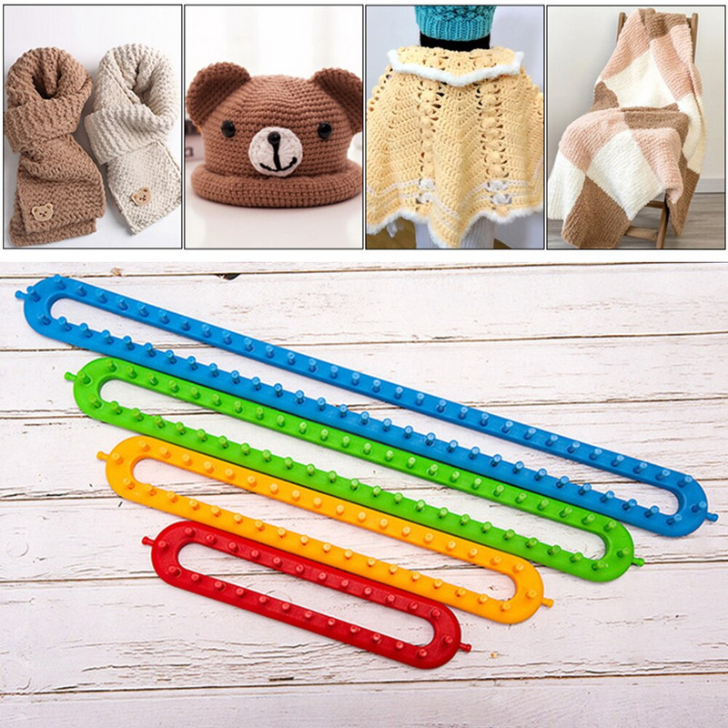 1 tk Weaving Loom Knitting Kit DIY Machine Õmblustööriistad Pompom Sokk Müts Sall Sallid Valmistaja Käsitsi valmistatud käsitöö kudumise punumistööriist