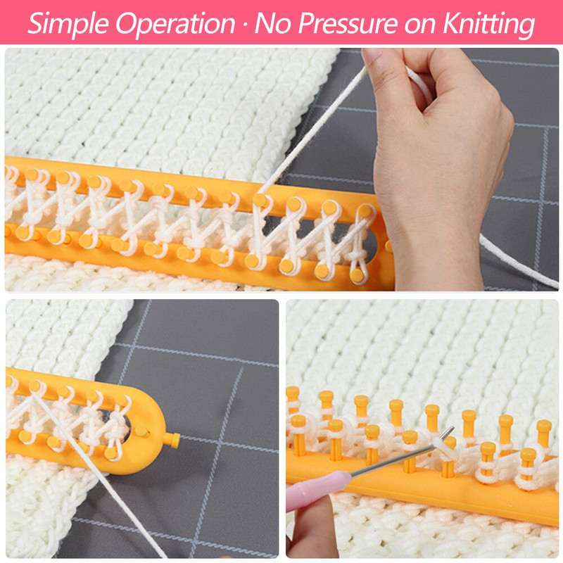 1 tk Weaving Loom Knitting Kit DIY Machine Õmblustööriistad Pompom Sokk Müts Sall Sallid Valmistaja Käsitsi valmistatud käsitöö kudumise punumistööriist