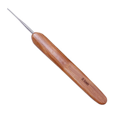 LMDZ 0,5mm-3mm Ξύλινη λαβή βελόνες πλεξίματος Μικροί γάντζοι πλεξίματος DIY Βελόνες για βελονάκια για ύφανση Εργαλείο βελόνες ραψίματος