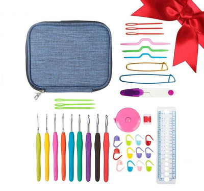 Βελονάκι Πλεκτομηχανές Σετ Γάντζος πλεξίματος Εργαλεία ραπτικής Πλεκτό Σετ Λαβή Βελόνες Πλεκτής Νήματα Βελόνες Πλεκτής Σετ με τσάντα