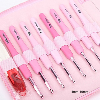 Βελονάκι Πλεκτομηχανές Σετ Γάντζος πλεξίματος Εργαλεία ραπτικής Πλεκτό Σετ Λαβή Βελόνες Πλεκτής Νήματα Βελόνες Πλεκτής Σετ με τσάντα