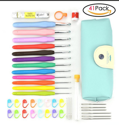 Βελονάκι Πλεκτομηχανές Σετ Γάντζος πλεξίματος Εργαλεία ραπτικής Πλεκτό Σετ Λαβή Βελόνες Πλεκτής Νήματα Βελόνες Πλεκτής Σετ με τσάντα