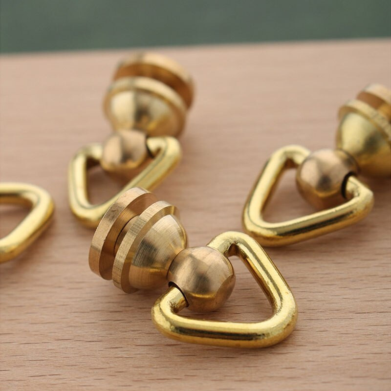 1 τεμ. Μασίφ ορείχαλκο περιστρεφόμενο 26mm με περιστρεφόμενο δαχτυλίδι με αλυσίδα πορτοφόλι με μπρελόκ Κρεμάστρα κρεμάστρα τσάντα με μεταλλική πόρπη κουμπωτό άγκιστρο DIY Δερμάτινη χειροτεχνία