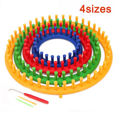 1 set pravokutnog okruglog tkalačkog stroja za tkanje šala, džempera, šešira, šala za šivanje, stroj za pletenje DIY alat za ručno pletenje