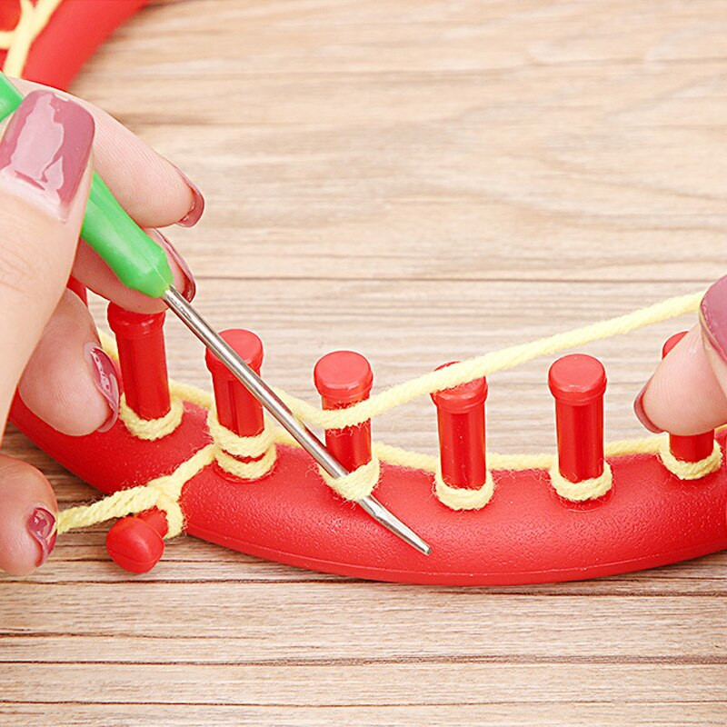 1 rinkinys stačiakampis apvalus mezgimo staklėmis audimo šalikas megztinis kepurė skara susiuvimo mezgimo mašina, pasidaryk pats, rankų darbo amatų pynimo įrankis