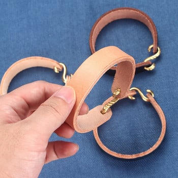 DIY Χειροποίητα Δερμάτινα Είδη Vegetable Tanned Leather Bracelet strip Wrist Decoration Strip Ημιτελή αξεσουάρ