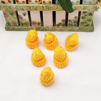 10 tk Mini käsitsi valmistatud väike kudumismüts DIY nukkudele Telefoniümbris Kaunistus Peakatted Rõivas Mänguasi Lapse Käsi Scrapbooking Arts