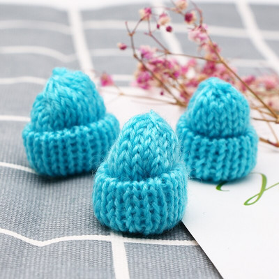 10 tk Mini käsitsi valmistatud väike kudumismüts DIY nukkudele Telefoniümbris Kaunistus Peakatted Rõivas Mänguasi Lapse Käsi Scrapbooking Arts