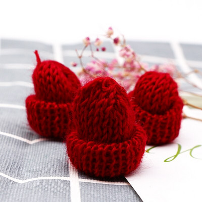 10 tk Mini käsitsi valmistatud väike kudumismüts DIY nukkudele Telefoniümbris Kaunistus Peakatted Rõivas Mänguasi Lapse Käsi Scrapbooking Arts