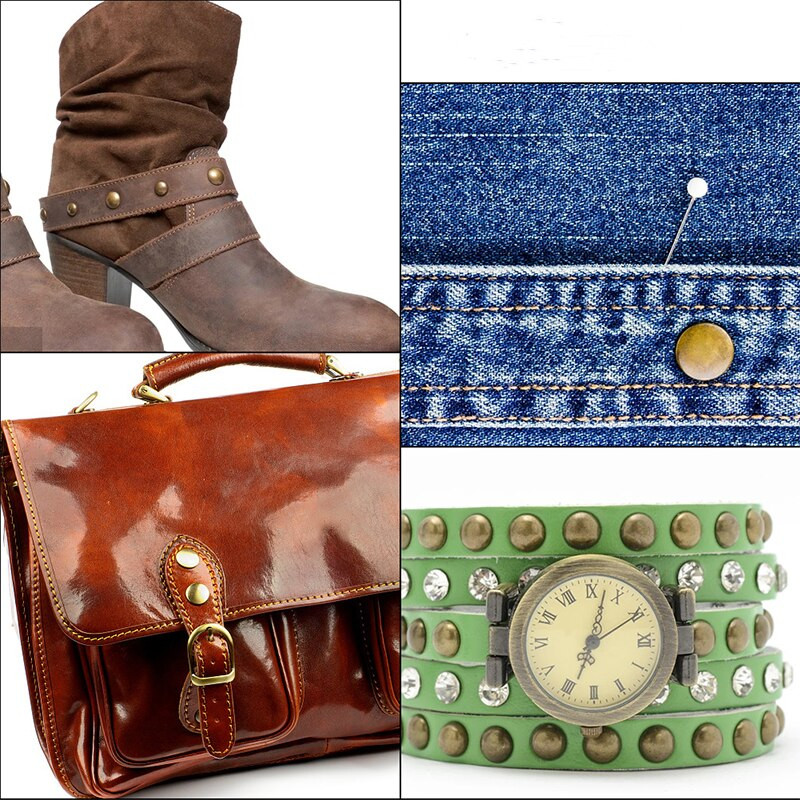 360 de bucăți în cutie Nituri cu două fețe metalice Știfturi cu nituri rotunde Cataramă Specificații Nituri rotunde pentru îmbrăcăminte cu centură de geantă din piele