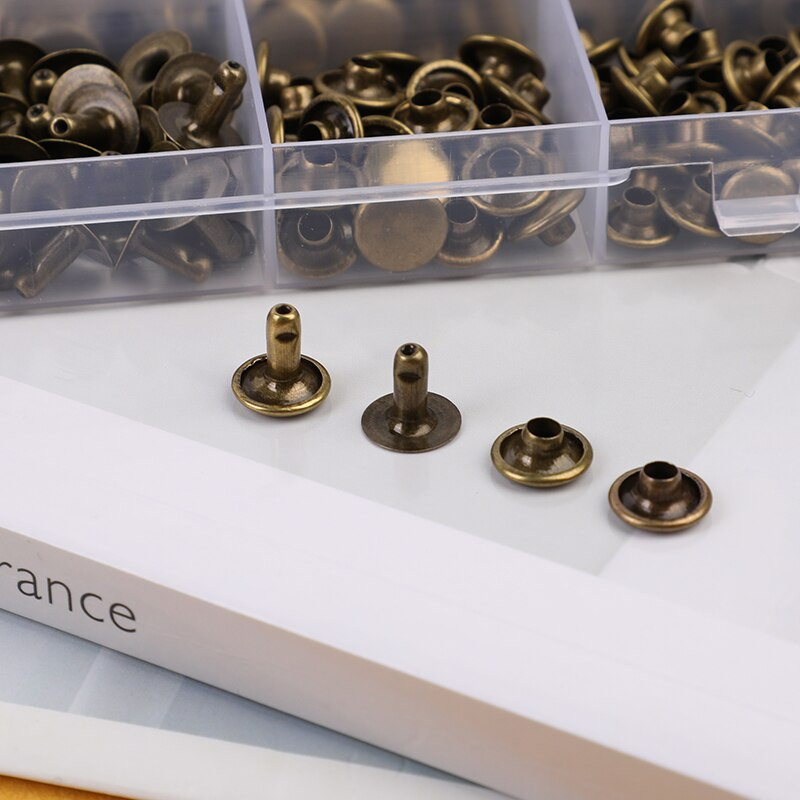 360 de bucăți în cutie Nituri cu două fețe metalice Știfturi cu nituri rotunde Cataramă Specificații Nituri rotunde pentru îmbrăcăminte cu centură de geantă din piele