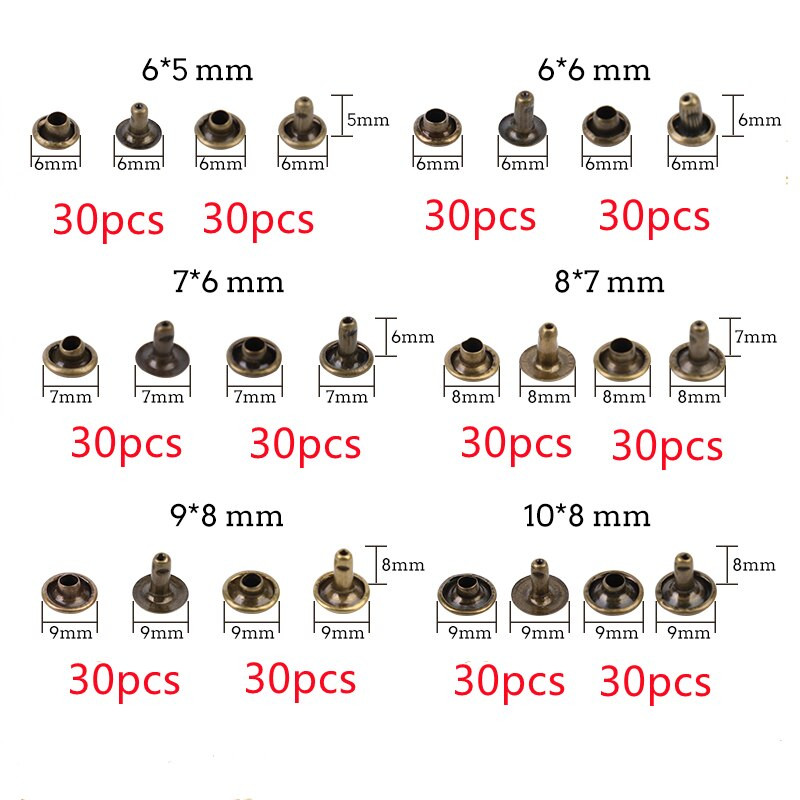 360 de bucăți în cutie Nituri cu două fețe metalice Știfturi cu nituri rotunde Cataramă Specificații Nituri rotunde pentru îmbrăcăminte cu centură de geantă din piele