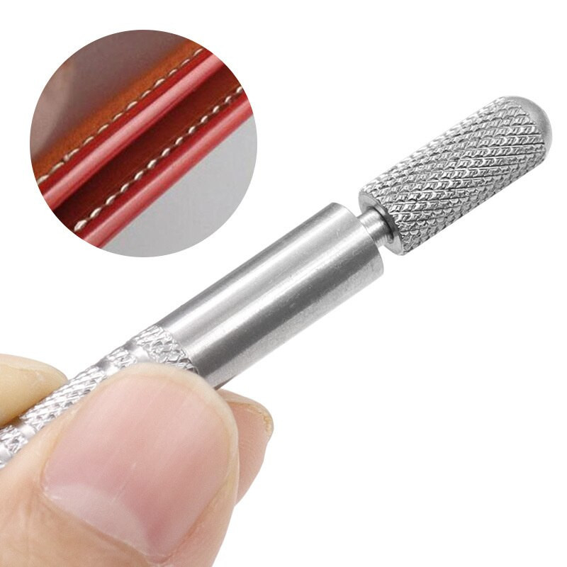 Cu cap din alama Piele Dual Head Edge Lipire cu ulei Aplicator de stilou pentru vopsea Speedy Instrument cu role de vopsea pentru Instrumente de artizanat din piele Pix cu doua laturi