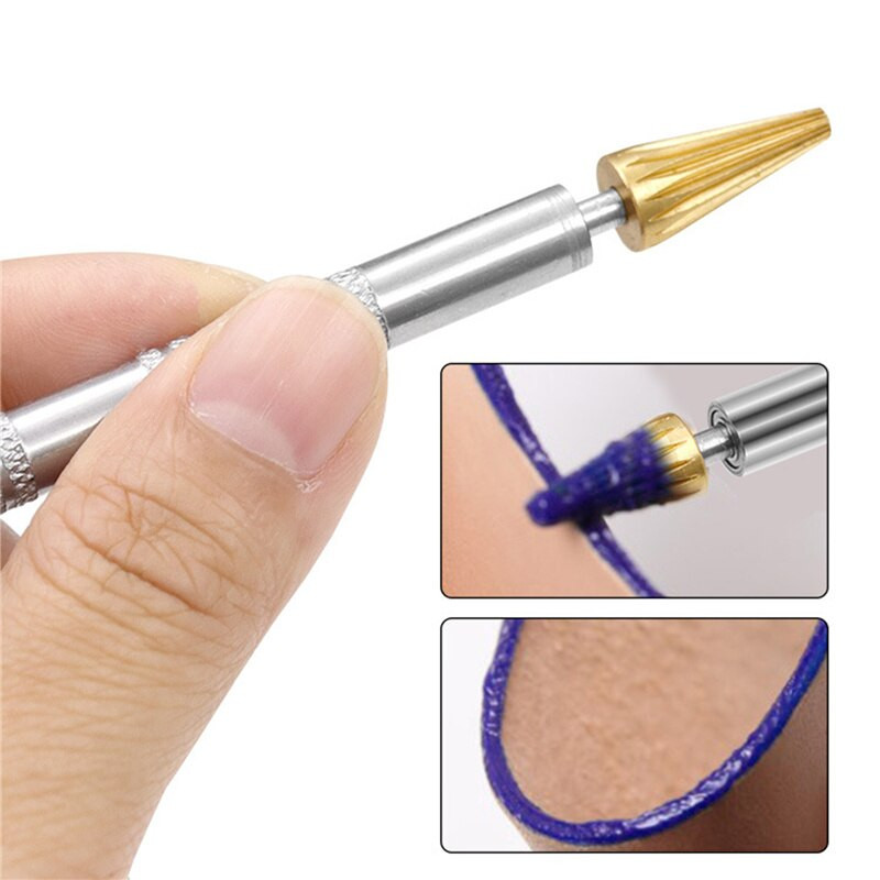 Cu cap din alama Piele Dual Head Edge Lipire cu ulei Aplicator de stilou pentru vopsea Speedy Instrument cu role de vopsea pentru Instrumente de artizanat din piele Pix cu doua laturi