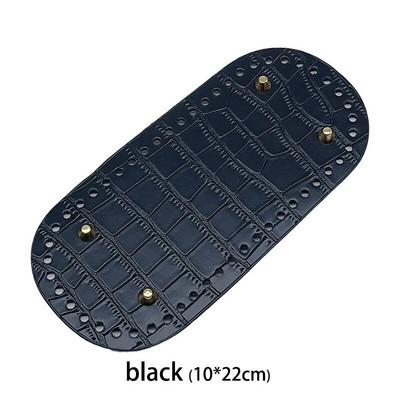 29.5*10cm Fund oval lucrat manual pentru geantă tricotată Piele PU Accesorii rezistente la uzură Fund cu găuri Fund croșetat pentru geantă DIY