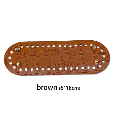29.5*10cm Fund oval lucrat manual pentru geantă tricotată Piele PU Accesorii rezistente la uzură Fund cu găuri Fund croșetat pentru geantă DIY