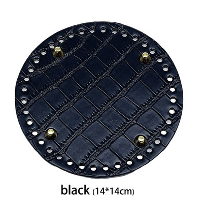 29.5*10cm Fund oval lucrat manual pentru geantă tricotată Piele PU Accesorii rezistente la uzură Fund cu găuri Fund croșetat pentru geantă DIY