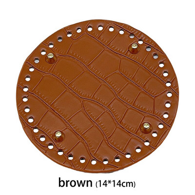 29.5*10cm Fund oval lucrat manual pentru geantă tricotată Piele PU Accesorii rezistente la uzură Fund cu găuri Fund croșetat pentru geantă DIY