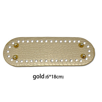 29.5*10cm Fund oval lucrat manual pentru geantă tricotată Piele PU Accesorii rezistente la uzură Fund cu găuri Fund croșetat pentru geantă DIY