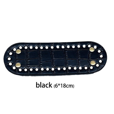 29.5*10cm Fund oval lucrat manual pentru geantă tricotată Piele PU Accesorii rezistente la uzură Fund cu găuri Fund croșetat pentru geantă DIY