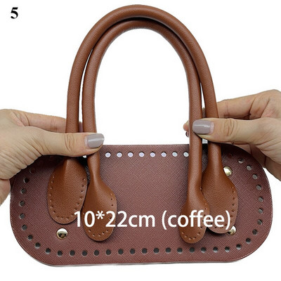 Χειροποίητη τσάντα λουράκι ώμου Κοίλο υφαντό σετ τσάντα κουβά Δερμάτινο με ζώνη τσάντα κάτω με λαβή τσάντας για DIY τσάντα