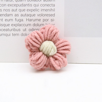 10 τμχ Πλεκτά λουλούδια απλικέ Πέταλα για ρούχα DIY Παιδικό κλιπ μαλλιών Ράψιμο μπαλώματα γάμου Χειροποίητα DIY Crafts υφασμάτινη πάστα