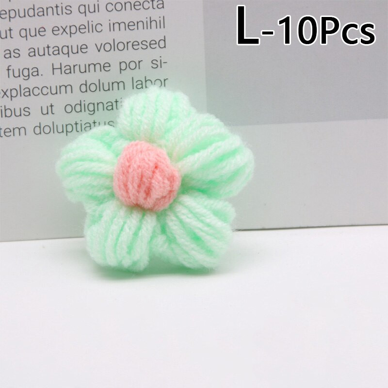 10 τμχ Πλεκτά λουλούδια απλικέ Πέταλα για ρούχα DIY Παιδικό κλιπ μαλλιών Ράψιμο μπαλώματα γάμου Χειροποίητα DIY Crafts υφασμάτινη πάστα