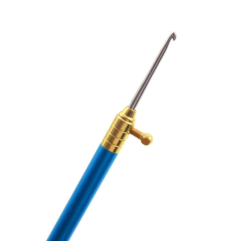 Uus värviline metallist käepide 10 tk vahetatava peapitsiga kudumine käsitsi valmistatud väike heegelnõel