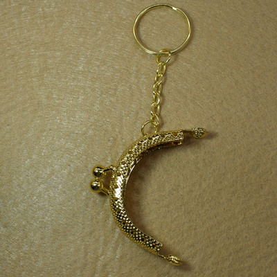 5cm metallraami käepide Suudlusklambri kaar koos võtmehoidjaga koti jaoks Käekott Rahakott isetehtud metallist klambrid Müntide rahakoti raamide käepide