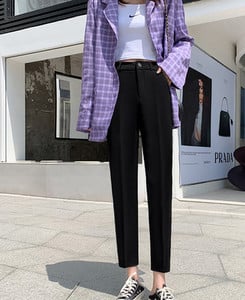 Ležerne hlače - s visokim strukom