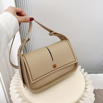 Uus DIY käsitsi valmistatud kott Käsiõmblus õmblustööriistaga Käekott Õlakott Aksessuaarid PU-nahk