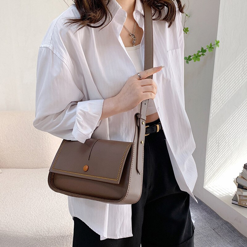 Uus DIY käsitsi valmistatud kott Käsiõmblus õmblustööriistaga Käekott Õlakott Aksessuaarid PU-nahk