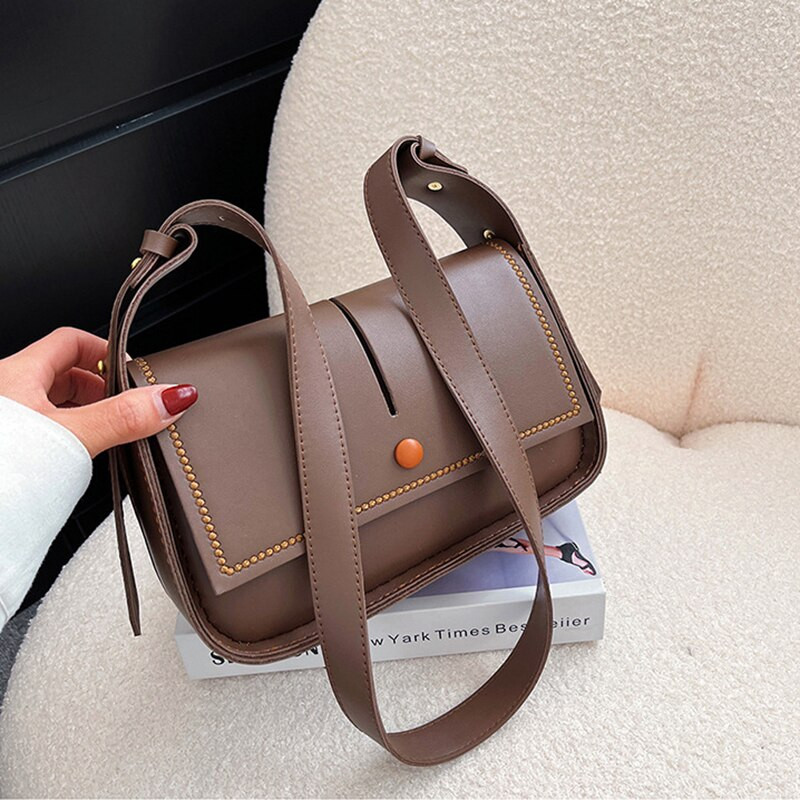 Uus DIY käsitsi valmistatud kott Käsiõmblus õmblustööriistaga Käekott Õlakott Aksessuaarid PU-nahk