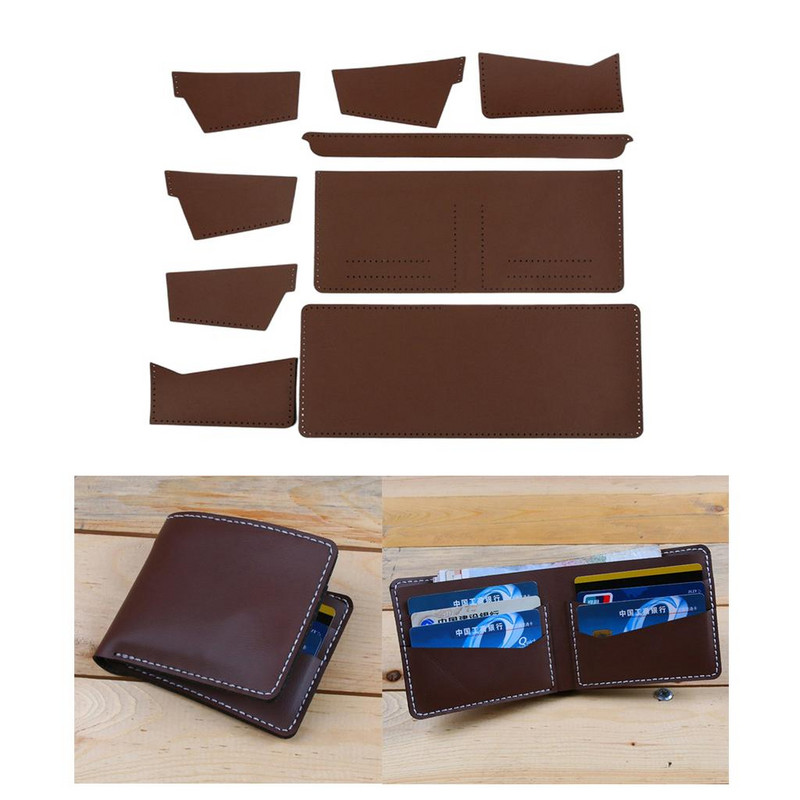 Billfold Kit Κιτ DIY για άντρες Γυναικεία Ημιτελές υλικό ραπτικής με τρύπες ραφής