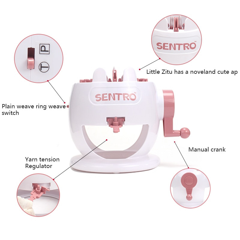 QJH Kalėdų kepurė / šalikas / pirštinės / kojinių mezgimo mašina suaugusiems vaikams skirtų mezgimo mašinų rinkinys šventinei dovanai, 22 adatų, pasidaryk pats, rankų darbo