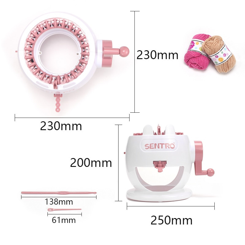 QJH Kalėdų kepurė / šalikas / pirštinės / kojinių mezgimo mašina suaugusiems vaikams skirtų mezgimo mašinų rinkinys šventinei dovanai, 22 adatų, pasidaryk pats, rankų darbo