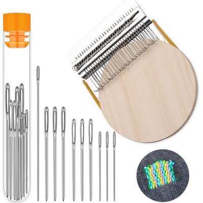 Tekstiil Tööriistad Teksade parandamine Riided Puidust väike kangastelge Lõbus parandamiskangas Speedweve tüüp kudumisriist Darning Machine kangas