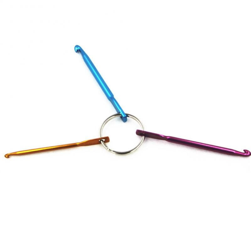 Γάντζοι για μπρελόκ 3 σε 1 DIY Πολύχρωμες χειροτεχνίες Βελόνες πλεξίματος Μίνι Σετ βελόνες για βελονάκι από αλουμίνιο Προμήθειες σπιτιού Hot sale