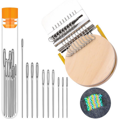 1 Σετ Μικρός αργαλειός Διασκεδαστικός επιδιόρθωσης αργαλειού μετάλλου DIY Υφάσματα Darning Μηχανή αργαλειού Τζιν ρούχα Ρούχα Speed weve Τύπος Ύφανσης Αξεσουάρ εργαλείου