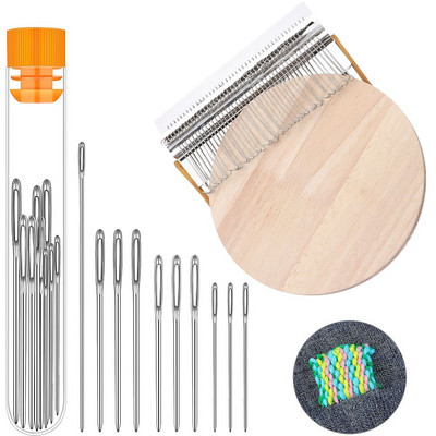 1 Σετ Μικρός αργαλειός Διασκεδαστικός επιδιόρθωσης αργαλειού μετάλλου DIY Υφάσματα Darning Μηχανή αργαλειού Τζιν ρούχα Ρούχα Speed weve Τύπος Ύφανσης Αξεσουάρ εργαλείου