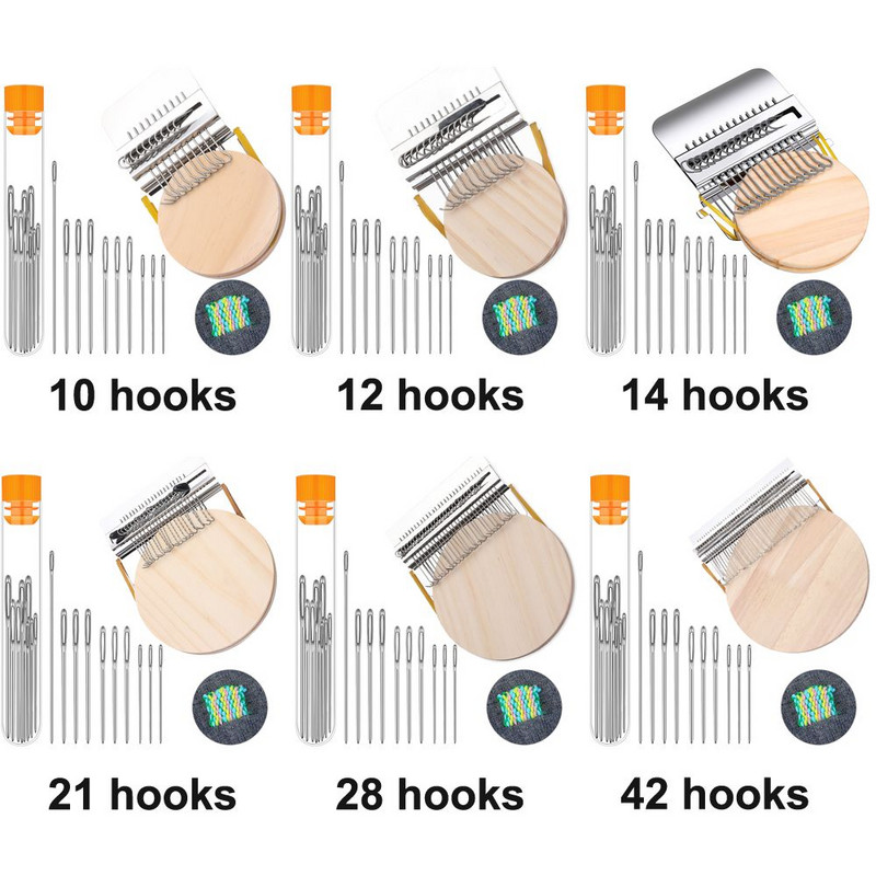 1 Σετ Μικρός αργαλειός Διασκεδαστικός επιδιόρθωσης αργαλειού μετάλλου DIY Υφάσματα Darning Μηχανή αργαλειού Τζιν ρούχα Ρούχα Speed weve Τύπος Ύφανσης Αξεσουάρ εργαλείου